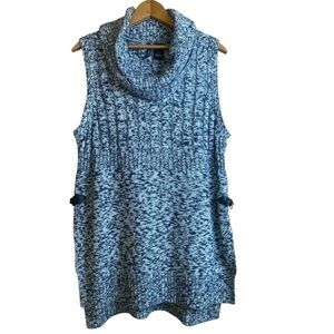 New Directions Monochrome Knit sleeveless cowl neck Sweater Large EUC